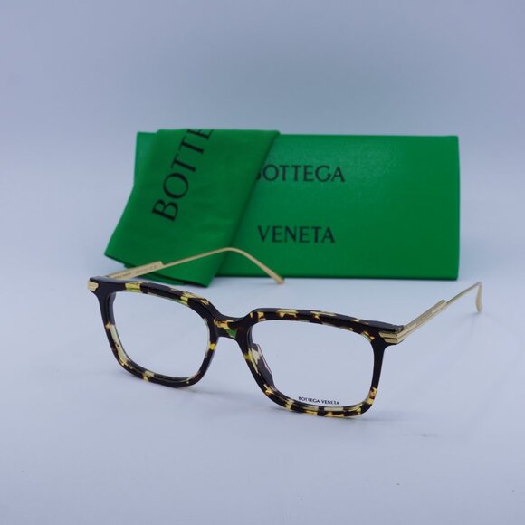 Bottega Veneta BV1009O 003 Square Eyeglasses 54mm – Havana/Gold - Picture 5 of 10